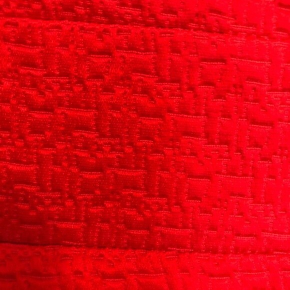 Tory Burch Size 10 Red Blood Orange Silk Blend Structured Front Zipper Dress - Picture 9 of 16